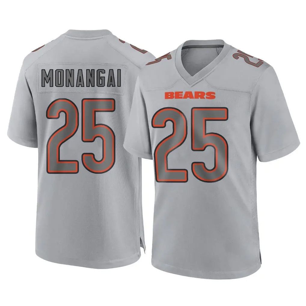 Parkc C.Bears #25 Kyle Monangai Player Gray Atmosphere Fashion Game Stitched Jerseys
