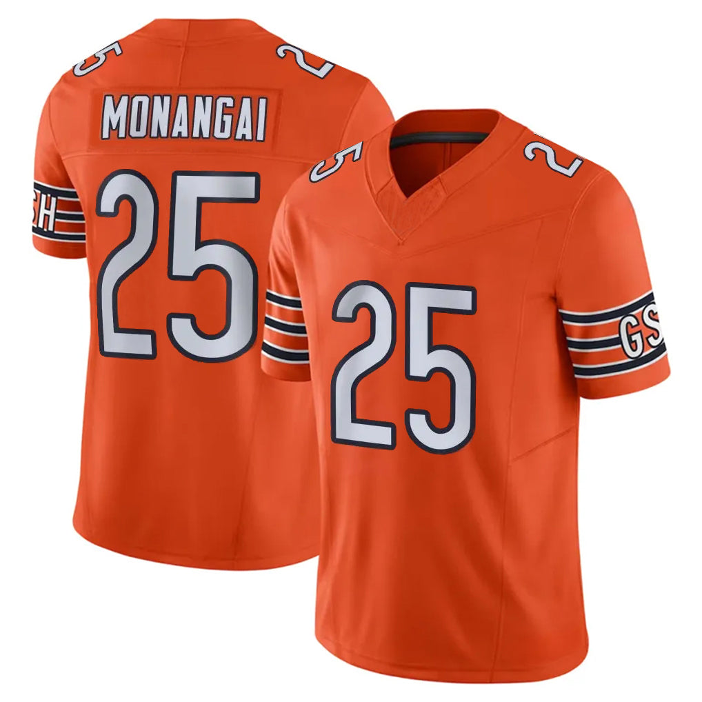 Parkc C.Bears #25 Kyle Monangai Player Orange Vapor F.U.S.E. Limited Home Game Stitched Jerseys