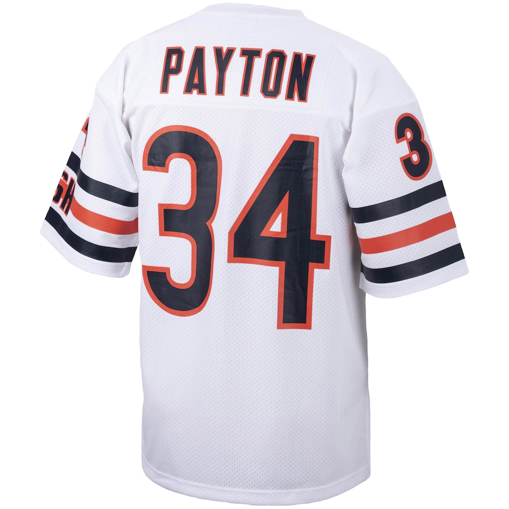 Parkc C.Bears #34 Walter Payton Mitchell & Ness White Big & Tall 1985 Retired Player Replica Stitched Puhic Jersey