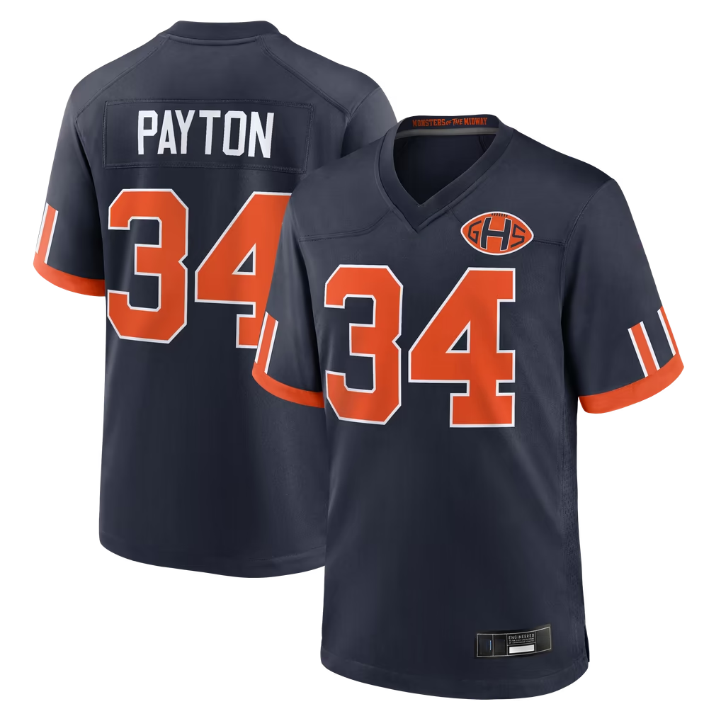 Parkc C.Bears #34 Walter Payton Navy 2026 Rivalries Collection Game Stitched Jerseys