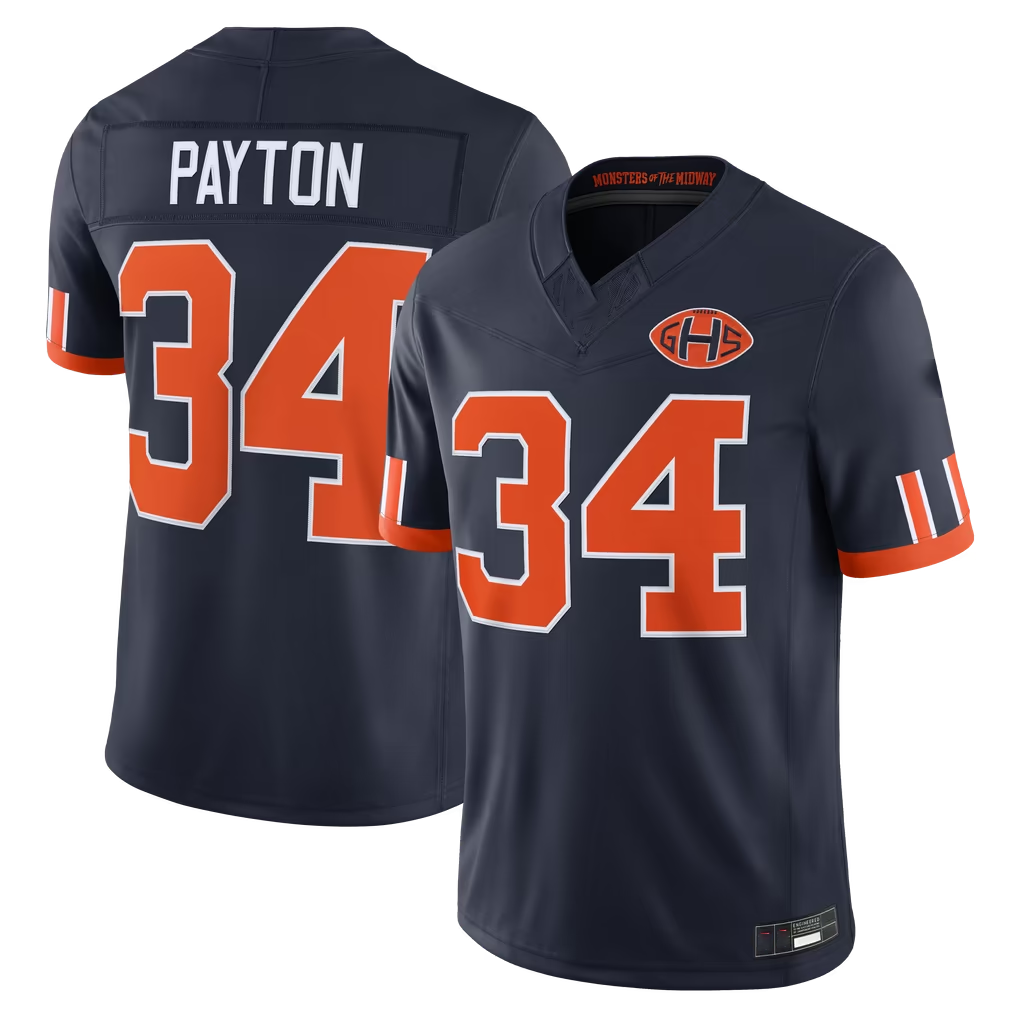 Parkc C.Bears #34 Walter Payton Navy 2026 Rivalries Collection Limited Stitched Jerseys