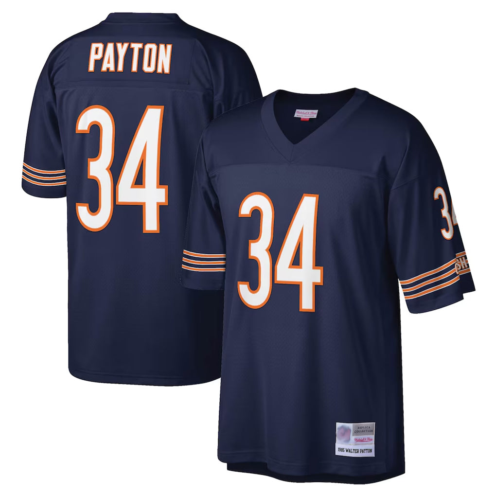 Parkc C.Bears #34 Walter Payton Player Navy Mitchell & Ness Legacy Replica Stitched Jerseys