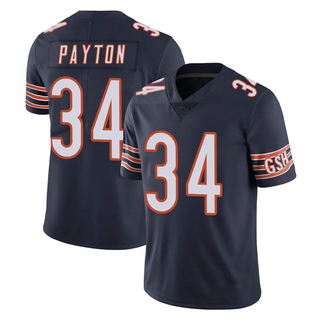 Parkc C.Bears #34 Walter Payton Player Navy Vapor Untouchable Limited Home Game Stitched Jerseys