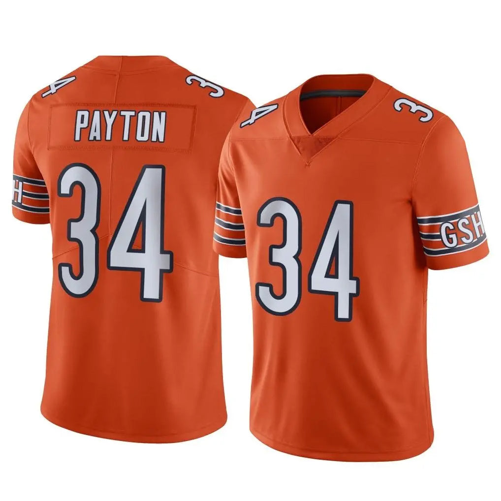 Parkc C.Bears #34 Walter Payton Player Orange Alternate Vapor Limited Home Game Stitched Jerseys