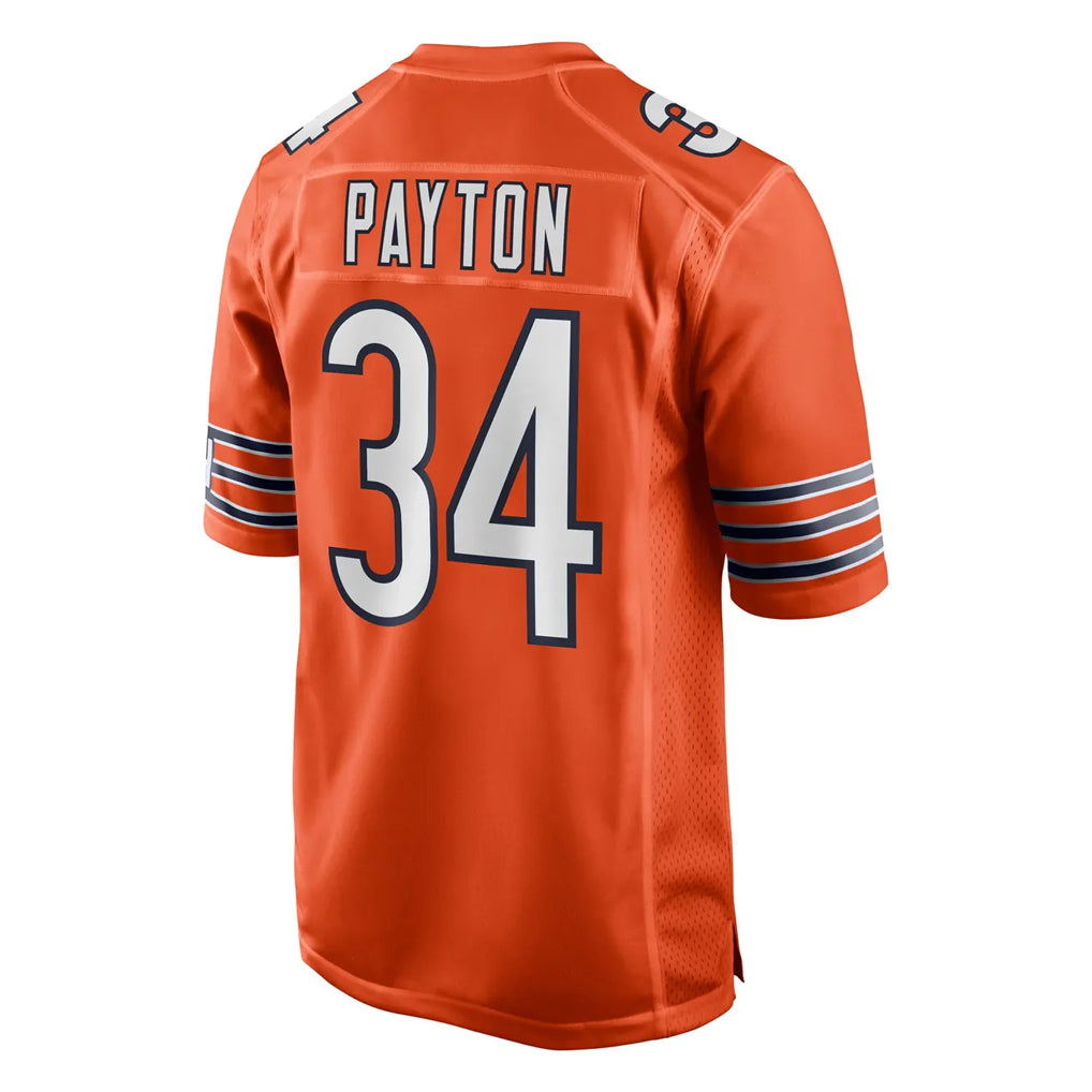 Parkc C.Bears #34 Walter Payton Player Orange Home Game Stitched Jerseys