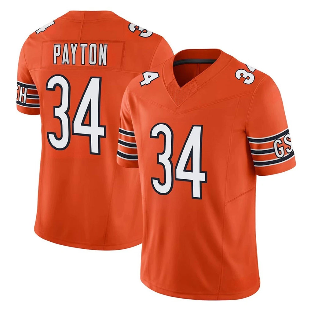 Parkc C.Bears #34 Walter Payton Player Orange Vapor F.U.S.E. Limited Home Game Stitched Jerseys