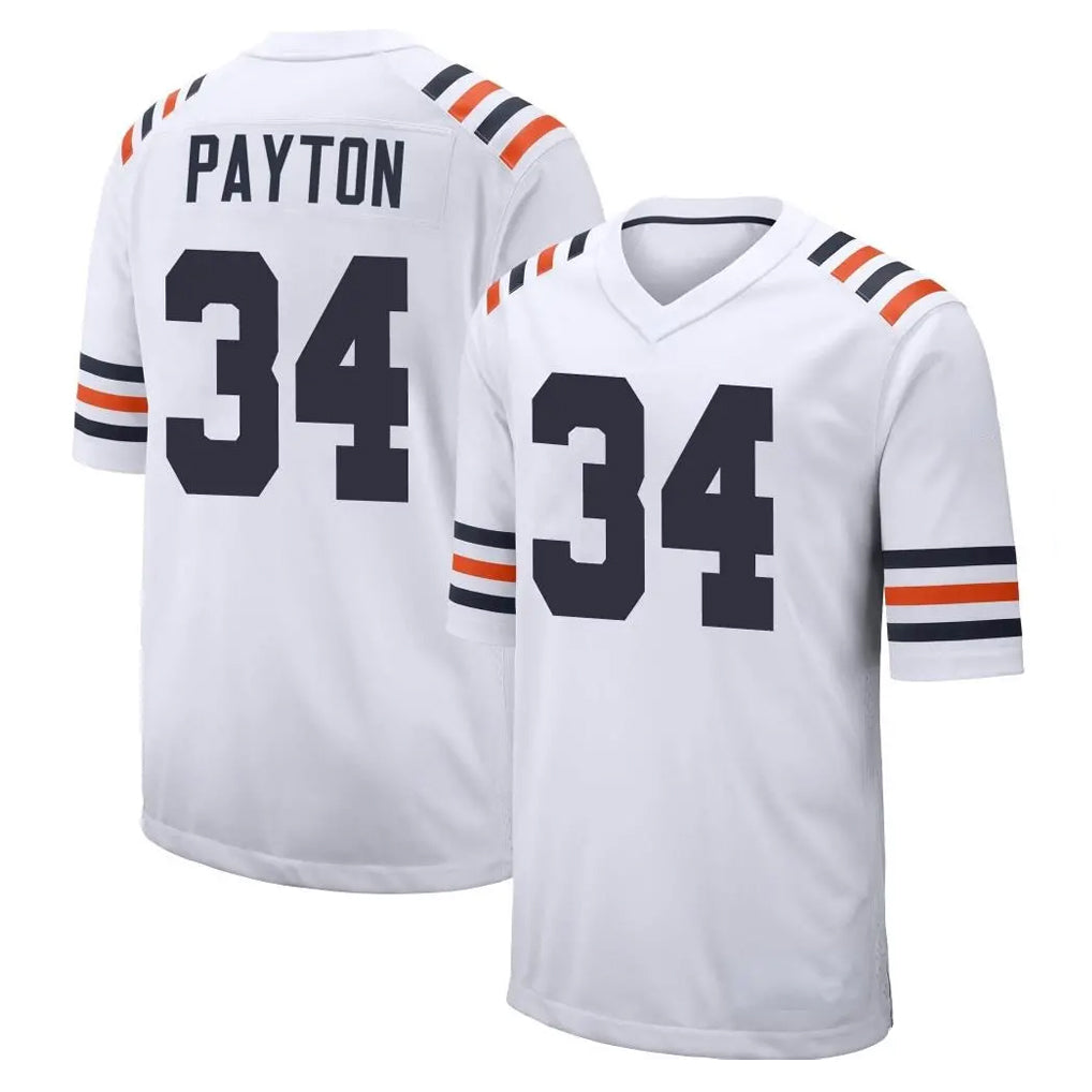 Parkc C.Bears #34 Walter Payton Player White Classic Home Game Stitched Jerseys