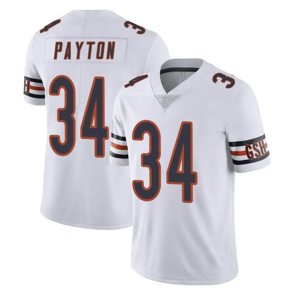 Parkc C.Bears #34 Walter Payton Player White Vapor Untouchable Limited Home Game Stitched Jerseys
