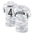 Parkc C.Bears #4 D'Andre Swift Player Arctic Camo Salute to Service Performance T-Shirt Limited Stitched Jerseys