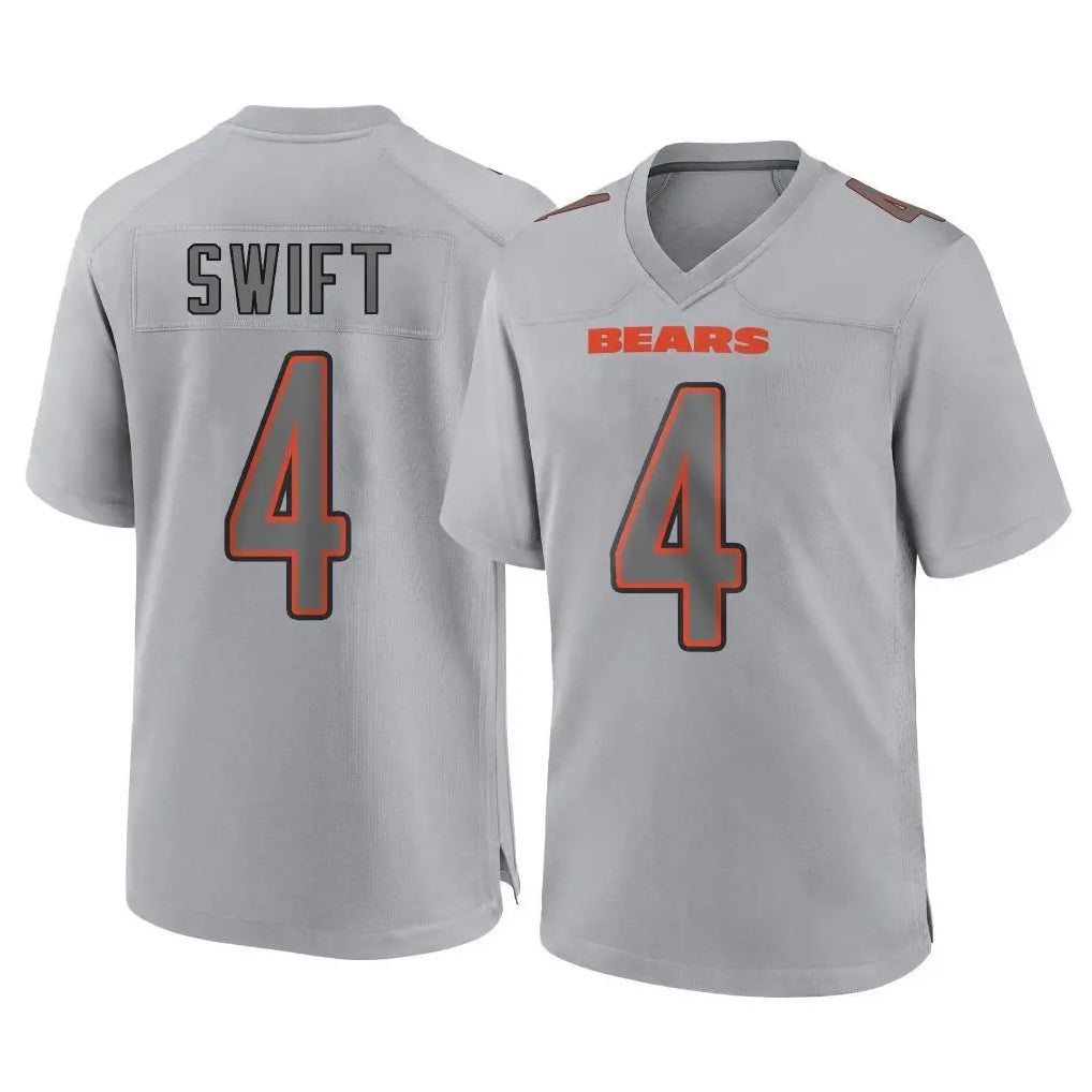 Parkc C.Bears #4 D'Andre Swift Player Gray Atmosphere Fashion Game Stitched Jerseys
