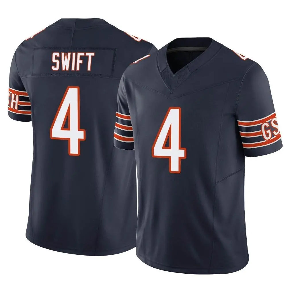 Parkc C.Bears #4 D'Andre Swift Player Navy Vapor F.U.S.E. Limited Home Game Stitched Jerseys