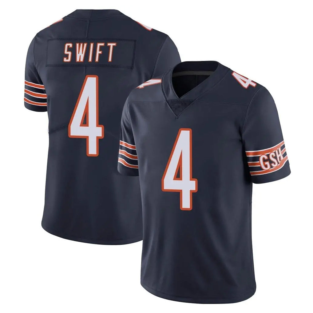 Parkc C.Bears #4 D'Andre Swift Player Navy Vapor Untouchable Limited Home Game Stitched Jerseys