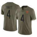 Parkc C.Bears #4 D'Andre Swift Player Olive Salute to Service Limited Game Stitched Jerseys