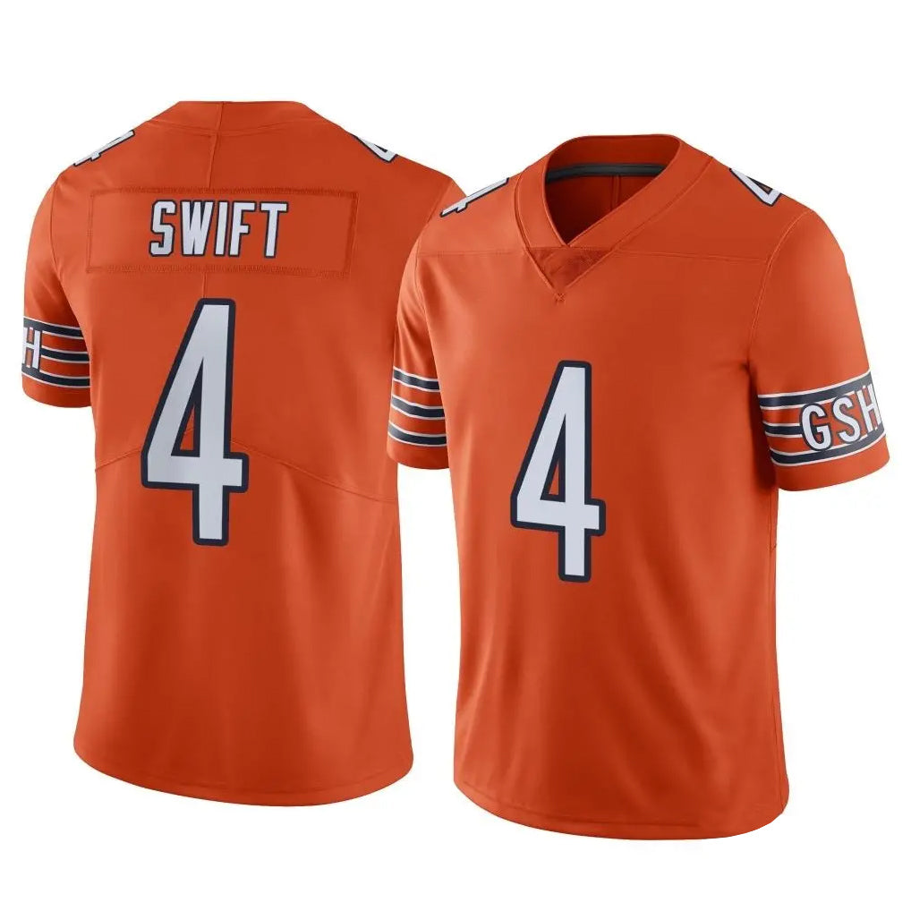 Parkc C.Bears #4 D'Andre Swift Player Orange Alternate Vapor Limited Home Game Stitched Jerseys
