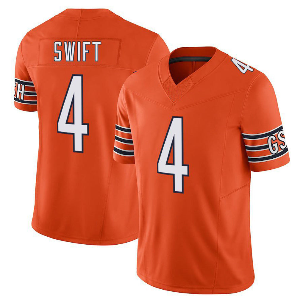 Parkc C.Bears #4 D'Andre Swift Player Orange Vapor F.U.S.E. Limited Home Game Stitched Jerseys