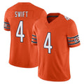 Parkc C.Bears #4 D'Andre Swift Player Orange Vapor F.U.S.E. Limited Home Game Stitched Jerseys