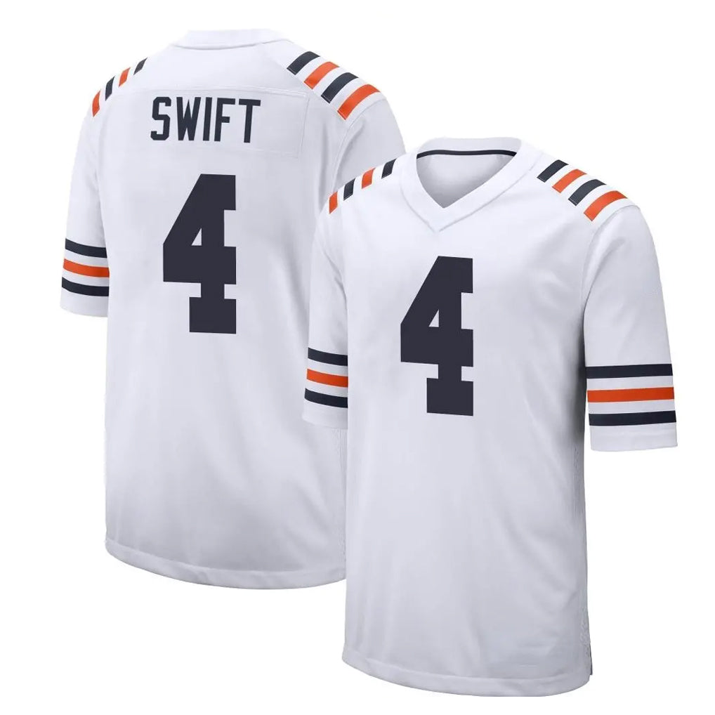 Parkc C.Bears #4 D'Andre Swift Player White Classic Home Game Stitched Jerseys