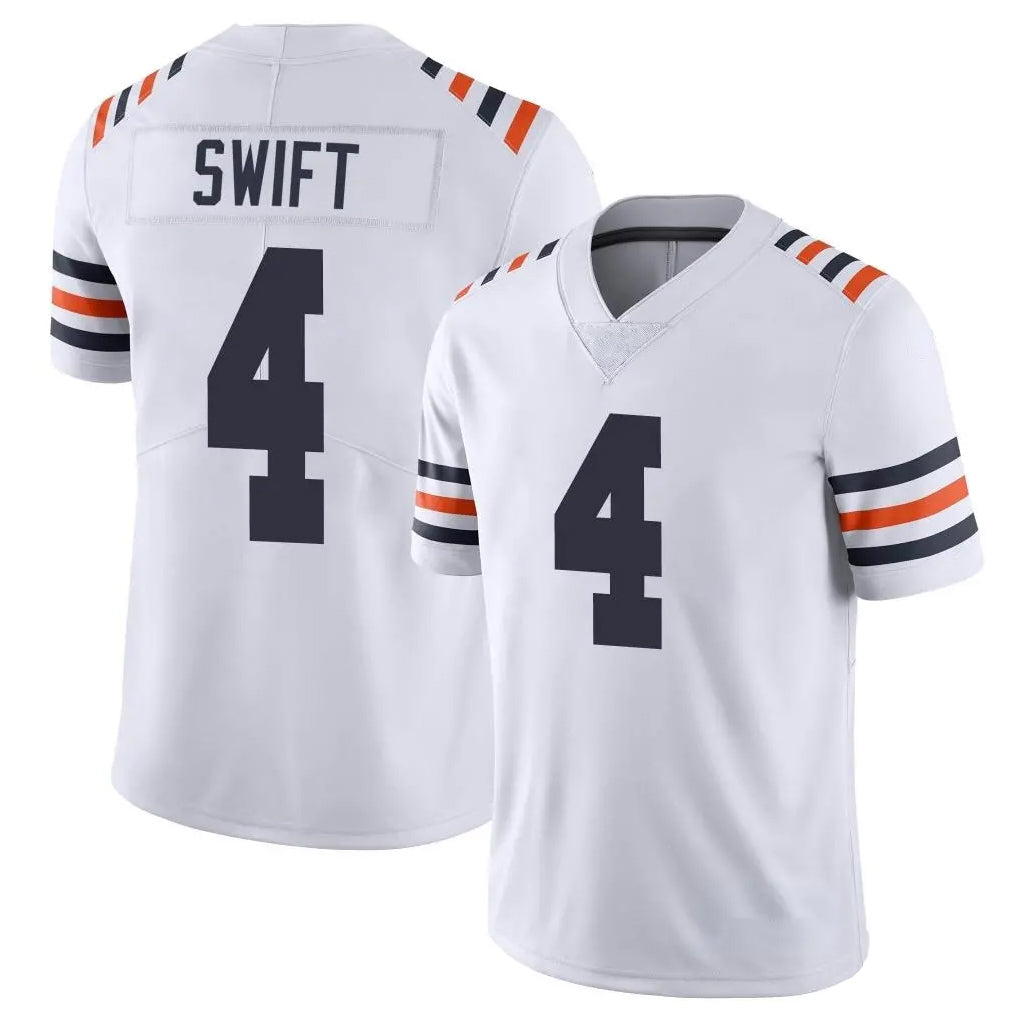 Parkc C.Bears #4 D'Andre Swift Player White Classic Vapor Limited Home Game Stitched Jerseys