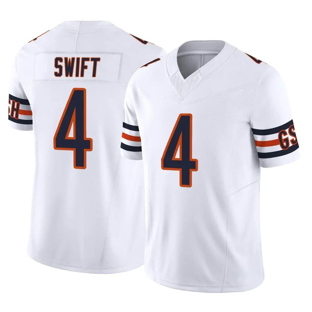 Parkc C.Bears #4 D'Andre Swift Player White Vapor F.U.S.E. Limited Home Game Stitched Jerseys