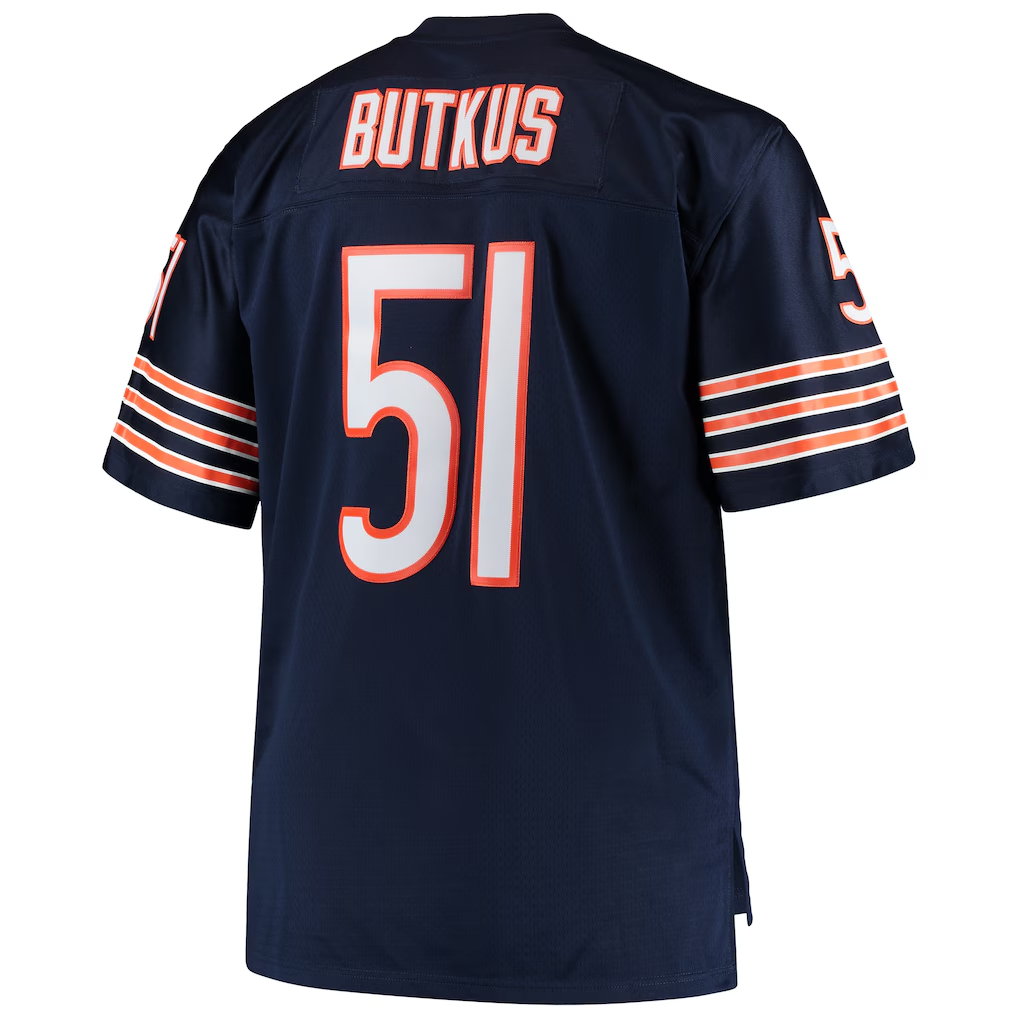 Parkc C.Bears #51 Dick Butkus Mitchell & Ness Navy Big & Tall 1966 Retired Player Replica Jersey