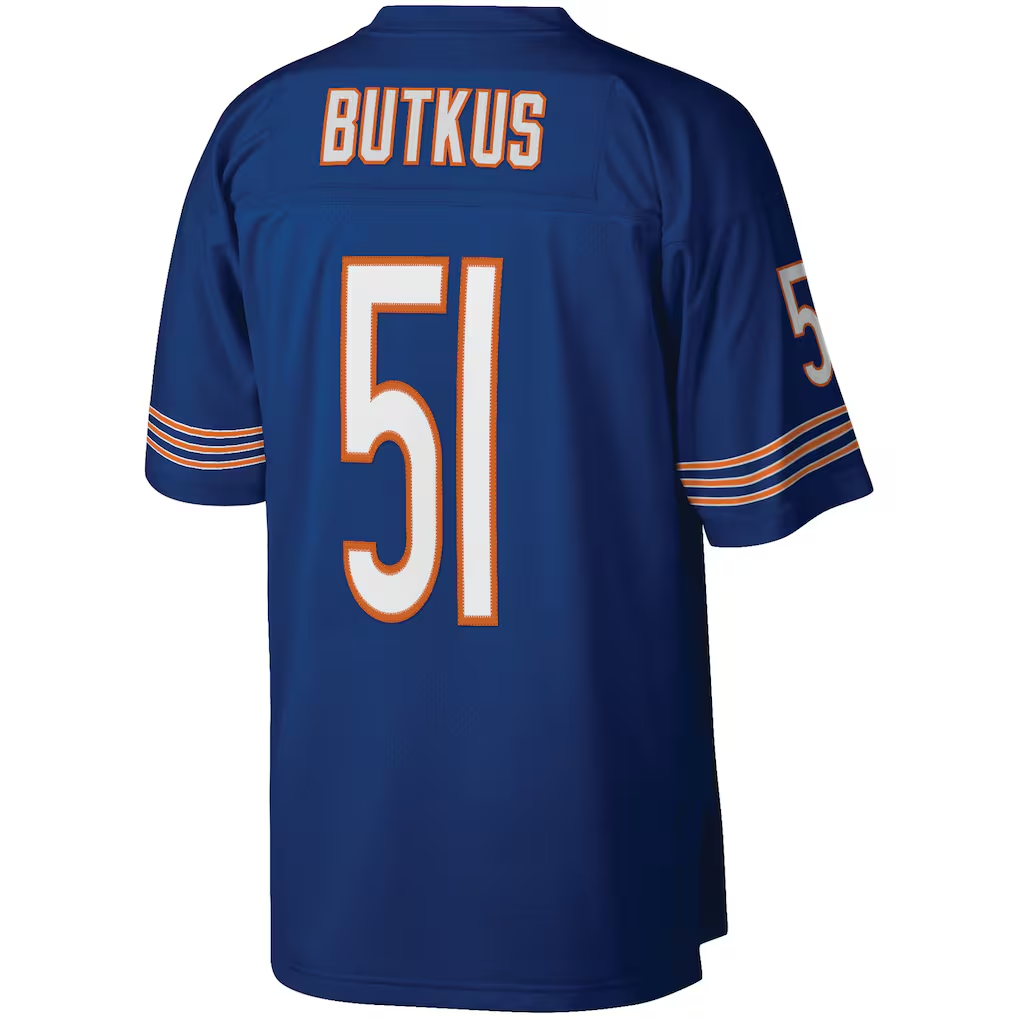 Parkc C.Bears #51 Dick Butkus Mitchell & Ness Navy Retired Player Legacy Replica Stitched Puhic Jersey
