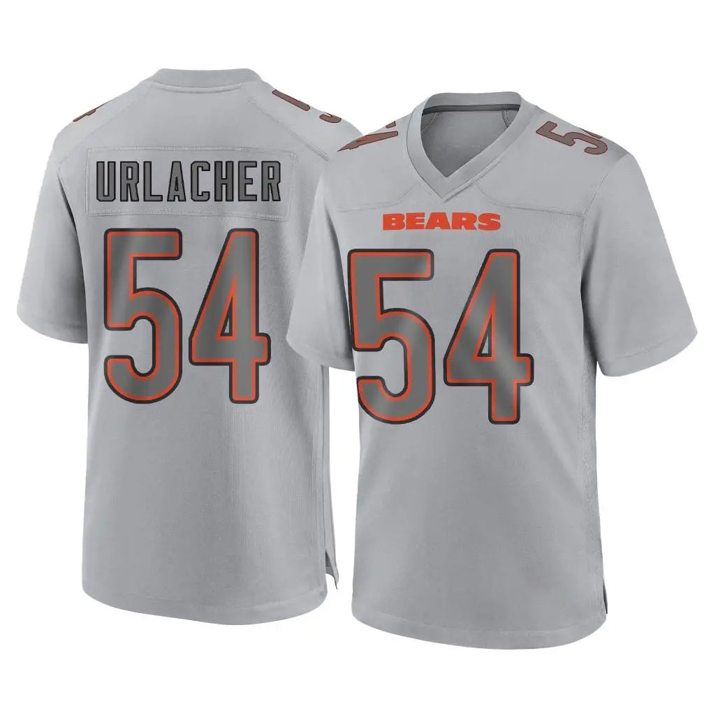 Parkc C.Bears #54 Brian Urlacher Player Gray Atmosphere Fashion Game Stitched Jerseys