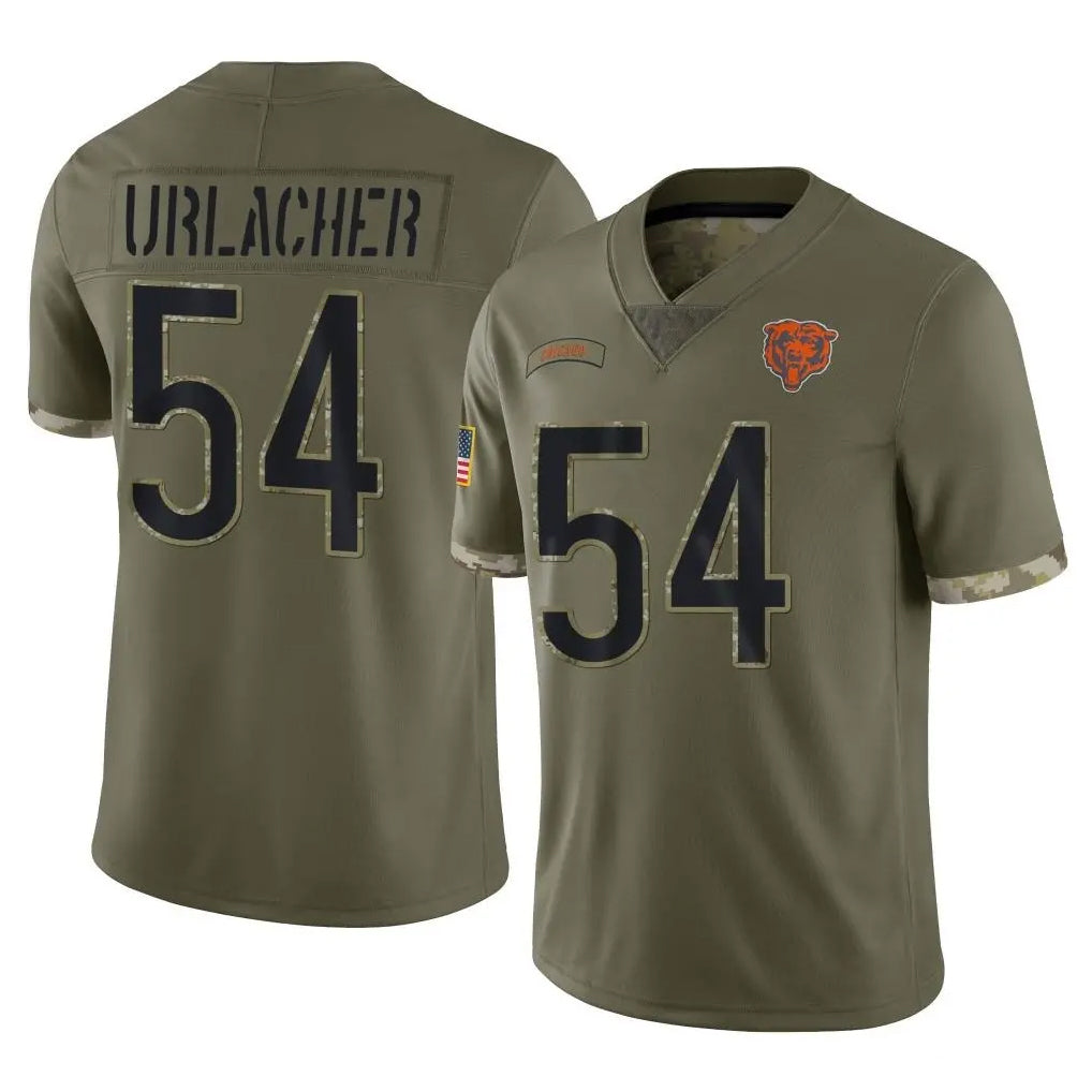 Parkc C.Bears #54 Brian Urlacher Player Olive Salute to Service Limited Game Stitched Jerseys