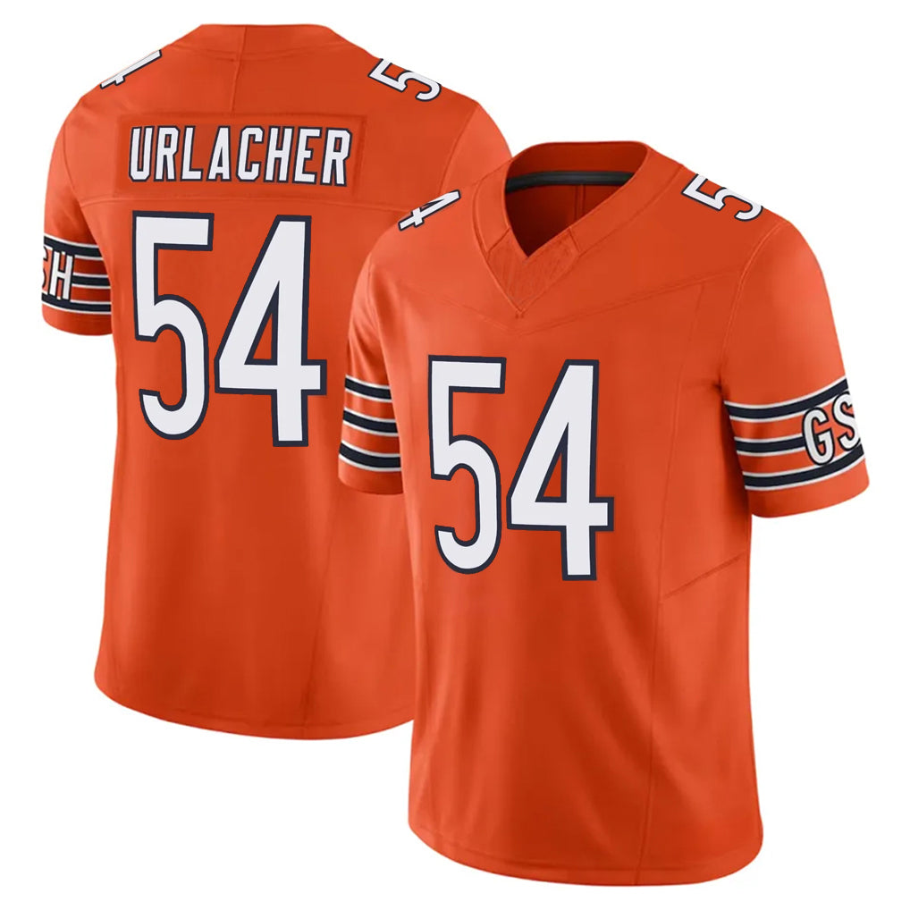 Parkc C.Bears #54 Brian Urlacher Player Orange Vapor F.U.S.E. Limited Home Game Stitched Jerseys