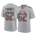 Parkc C.Bears #62 Joe Thuney Player Gray Atmosphere Fashion Game Stitched Jerseys