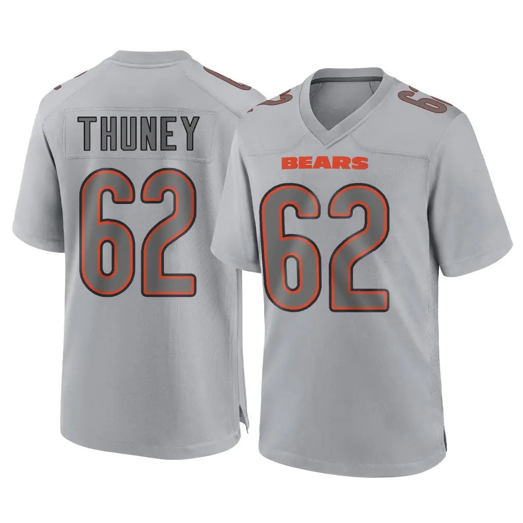 Parkc C.Bears #62 Joe Thuney Player Gray Atmosphere Fashion Game Stitched Jerseys