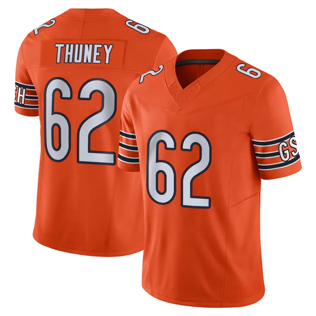 Parkc C.Bears #62 Joe Thuney Player Orange Vapor F.U.S.E. Limited Home Game Stitched Jerseys