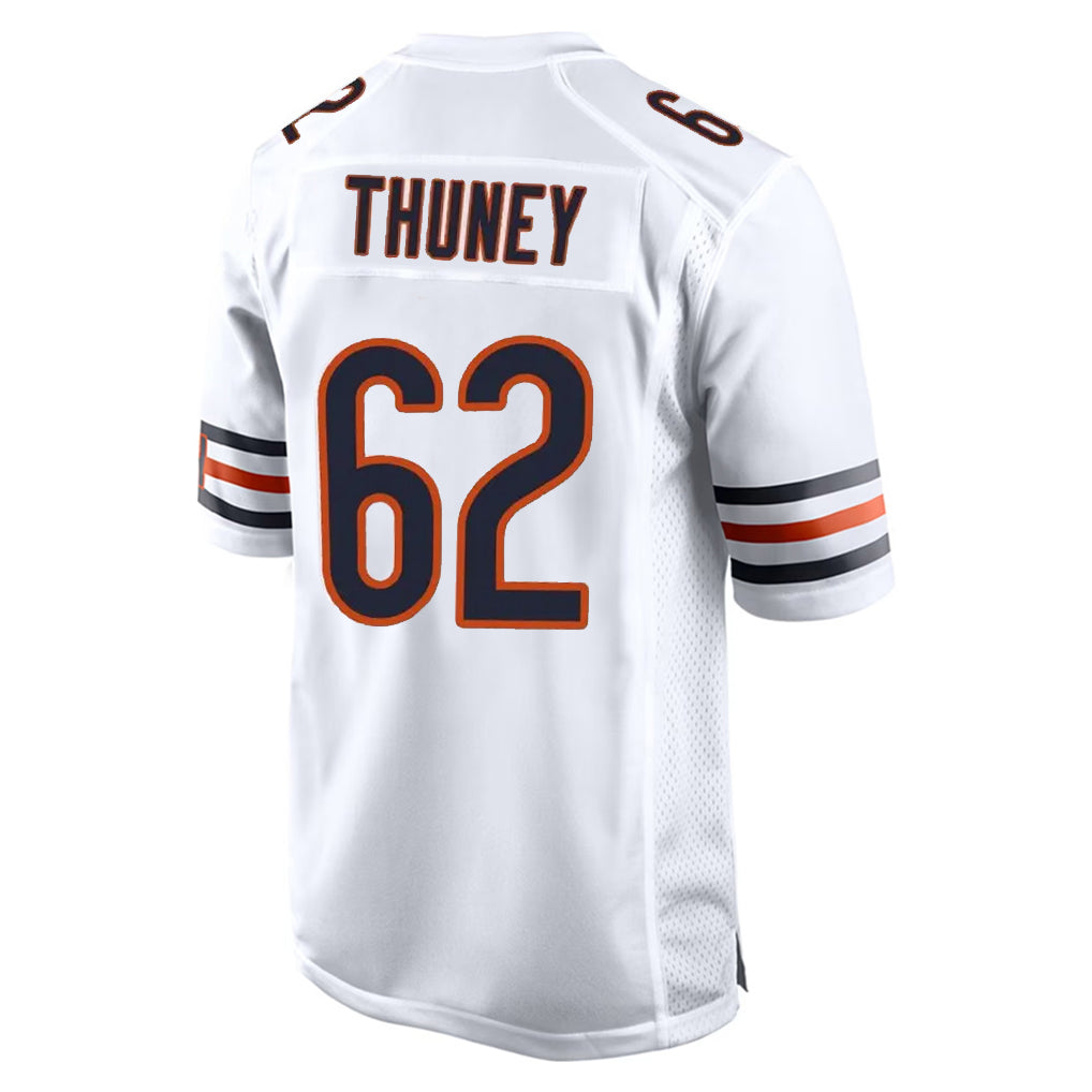 Parkc C.Bears #62 Joe Thuney Player White Home Game Stitched Jerseys