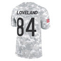 Parkc C.Bears #84 Colston Loveland Player Arctic Camo Salute to Service Limited Stitched Jerseys