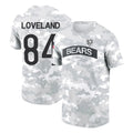 Parkc C.Bears #84 Colston Loveland Player Arctic Camo Salute to Service Performance T-Shirt Limited Stitched Jerseys