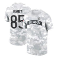 Parkc C.Bears #85 Cole Kmet Player Arctic Camo Salute to Service Performance T-Shirt Limited Stitched Jerseys