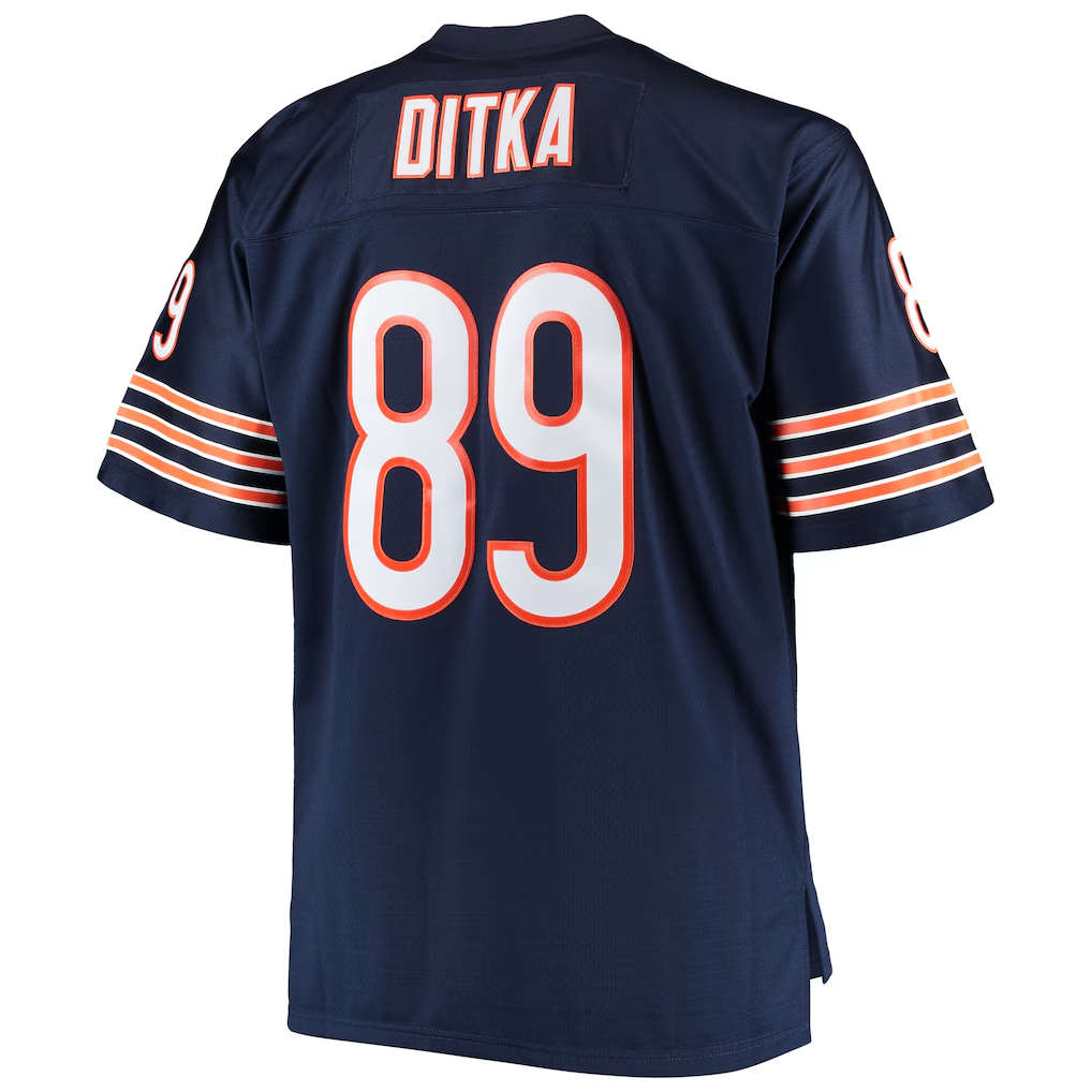 Parkc C.Bears #89 Mike Ditka Mitchell & Ness Navy Big & Tall 1966 Retired Player Replica Jersey