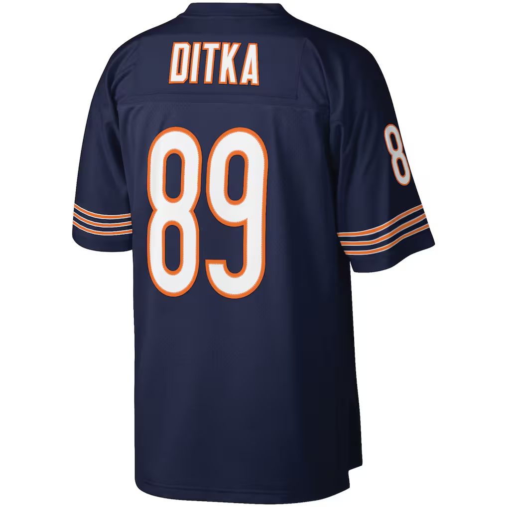 Parkc C.Bears #89 Mike Ditka Mitchell & Ness Navy Retired Player Legacy Replica Jersey