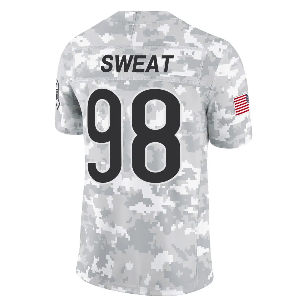Parkc C.Bears #98 Montez Sweat Player Arctic Camo Salute to Service Limited Stitched Jerseys