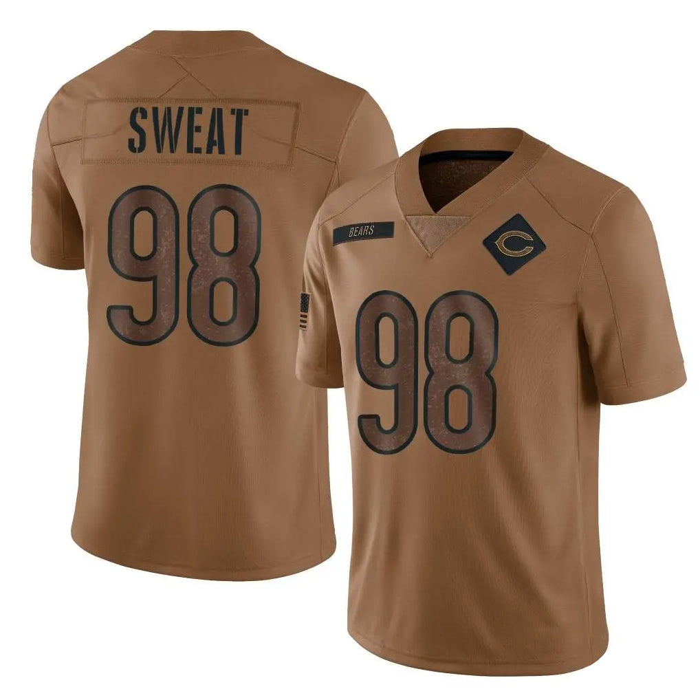 Parkc C.Bears #98 Montez Sweat Player Brown Salute to Service Limited Stitched Jerseys