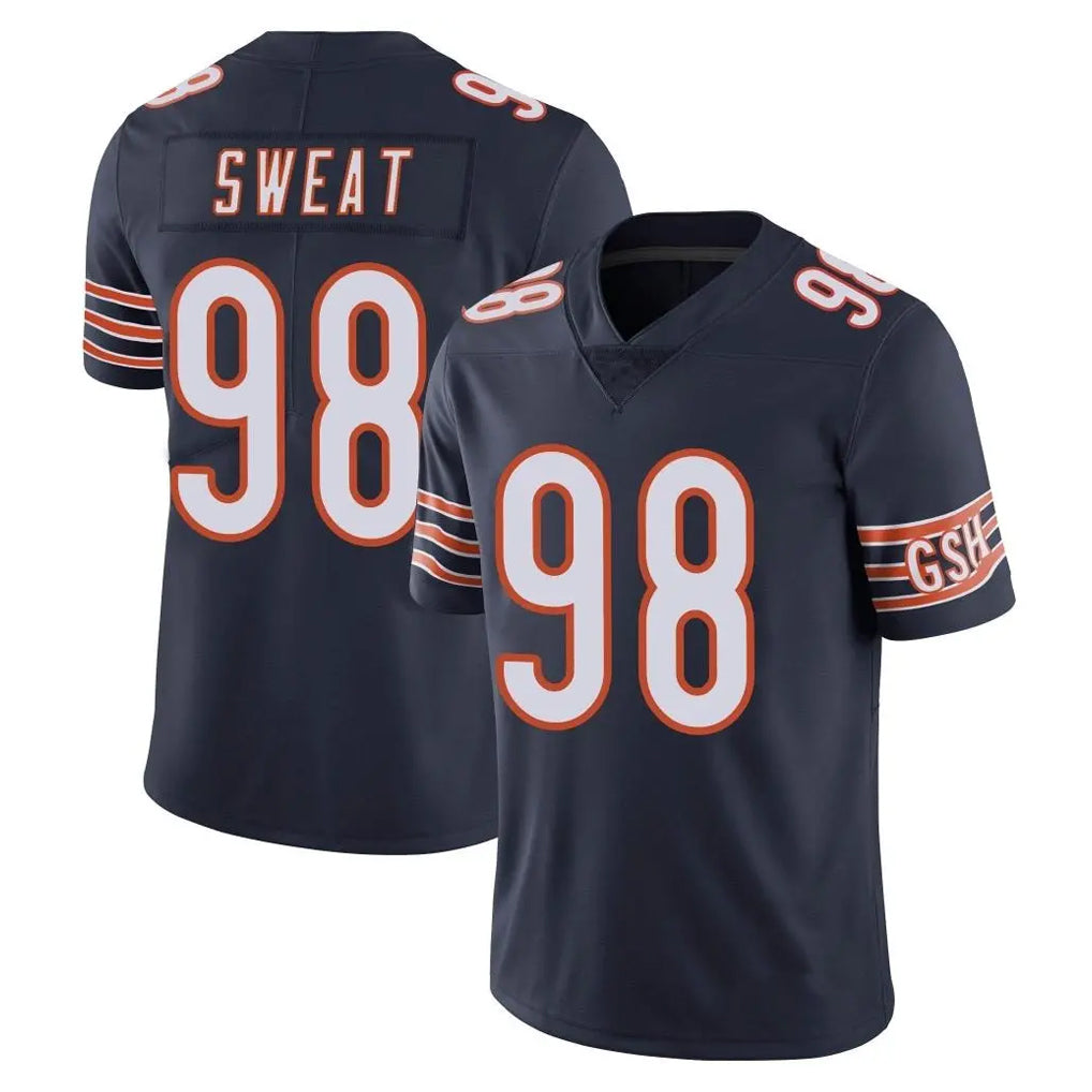 Parkc C.Bears #98 Montez Sweat Player Navy Vapor Untouchable Limited Home Game Stitched Jerseys