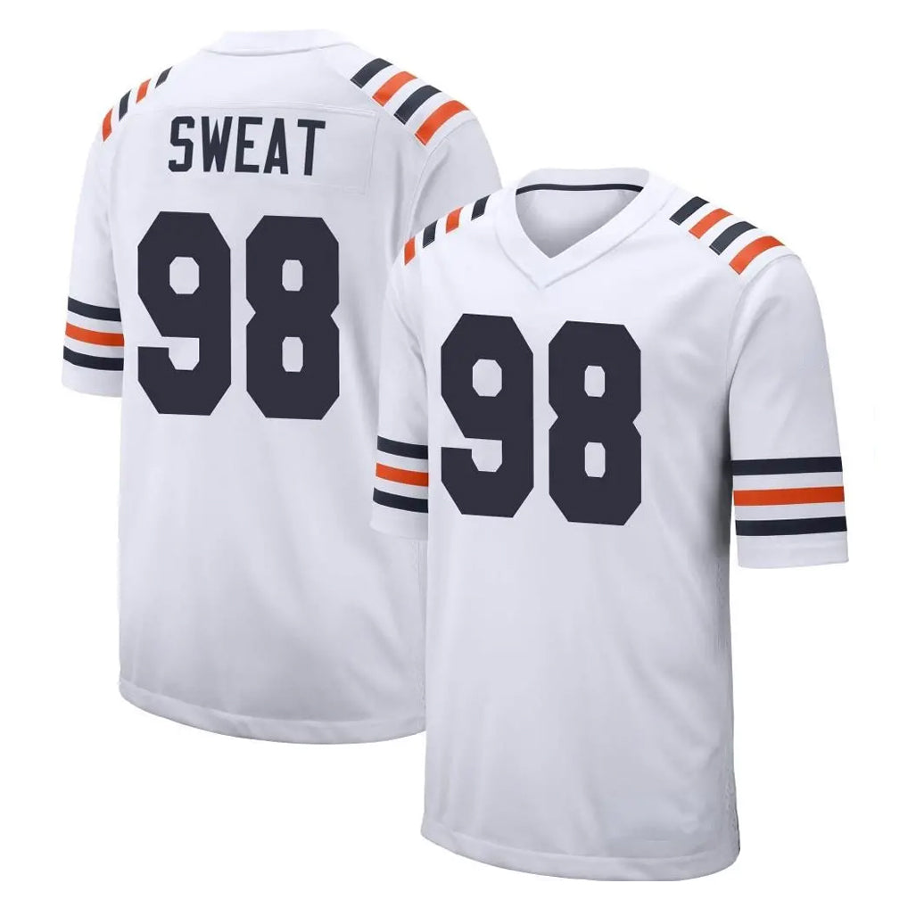 Parkc C.Bears #98 Montez Sweat Player White Classic Home Game Stitched Jerseys