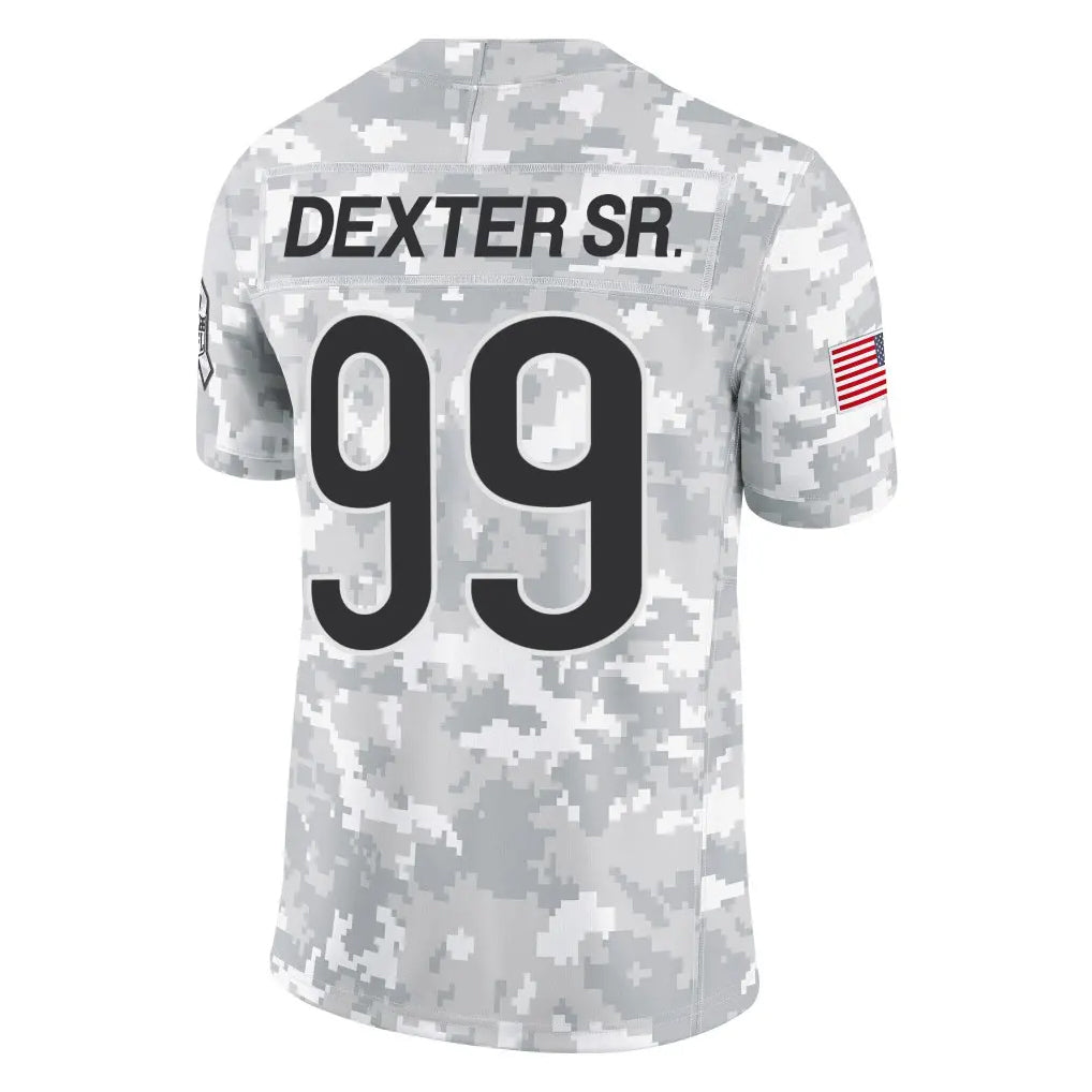 Parkc C.Bears #99 Gervon Dexter Sr. Player Arctic Camo Salute to Service Limited Stitched Jerseys