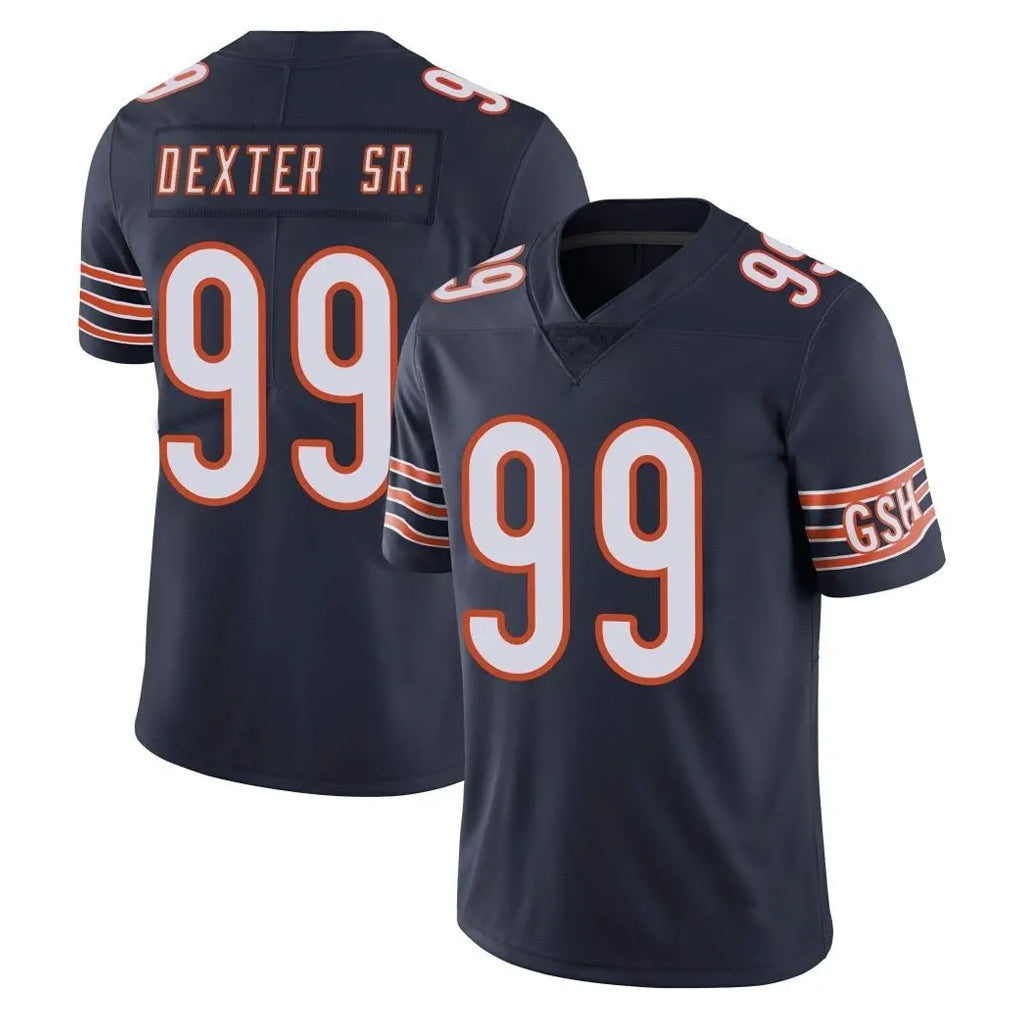 Parkc C.Bears #99 Gervon Dexter Sr. Player Navy Vapor Untouchable Limited Home Game Stitched Jerseys