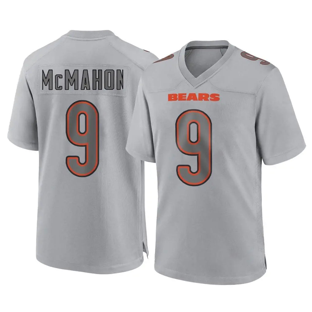 Parkc C.Bears #9 Jim McMahon Player Gray Atmosphere Fashion Game Stitched Jerseys