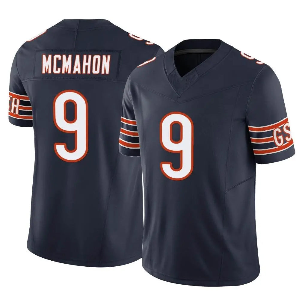 Parkc C.Bears #9 Jim McMahon Player Navy Vapor F.U.S.E. Limited Home Game Stitched Jerseys