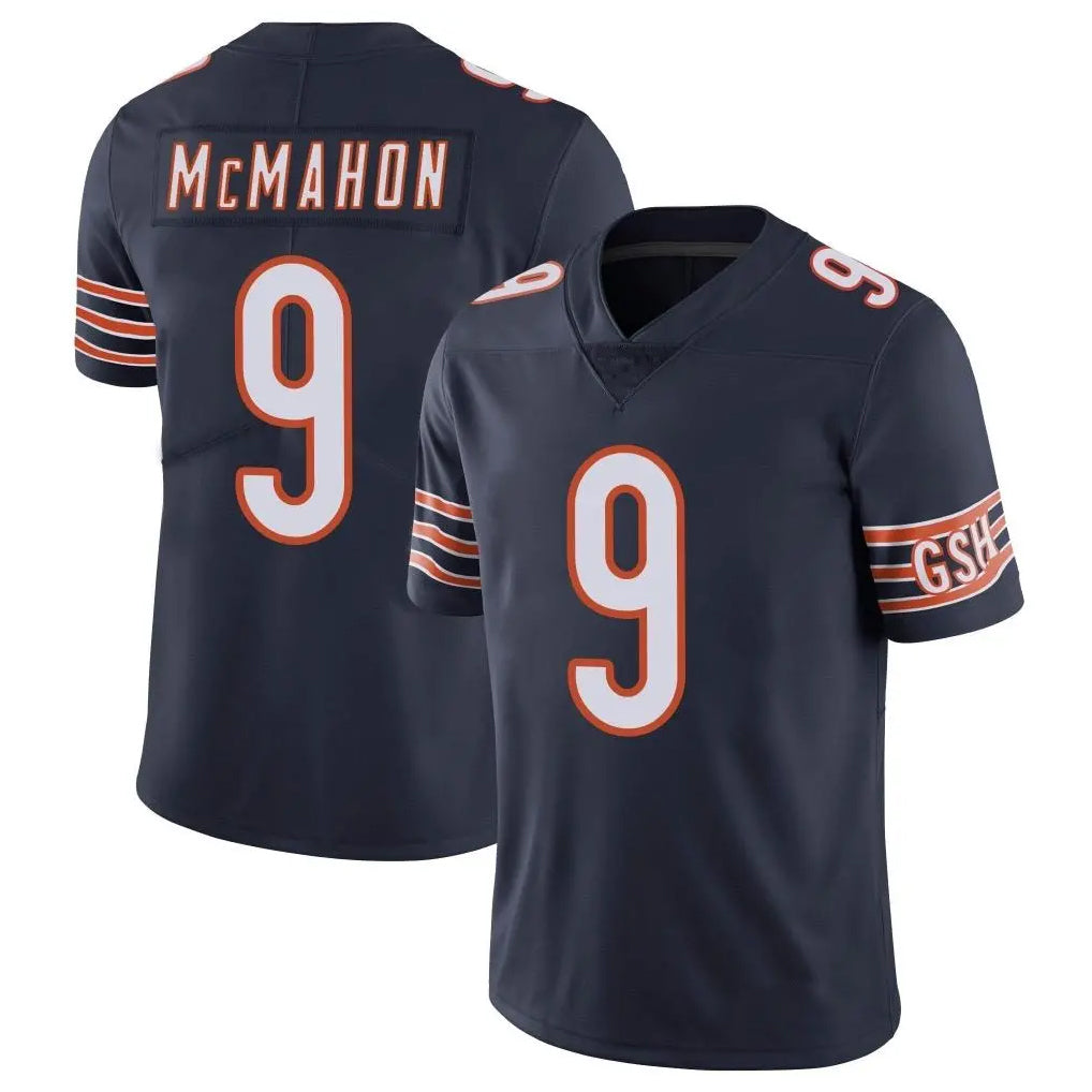 Parkc C.Bears #9 Jim McMahon Player Navy Vapor Untouchable Limited Home Game Stitched Jerseys