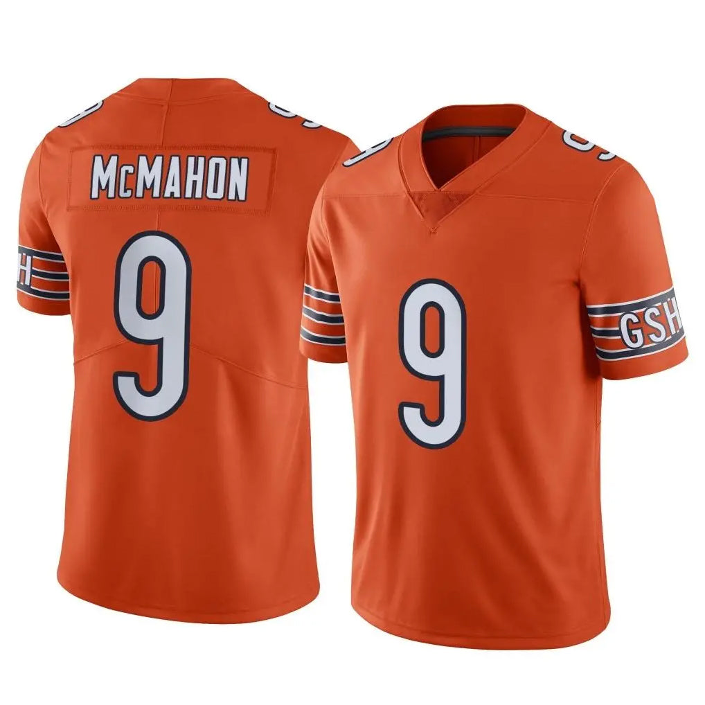 Parkc C.Bears #9 Jim McMahon Player Orange Alternate Vapor Limited Home Game Stitched Jerseys