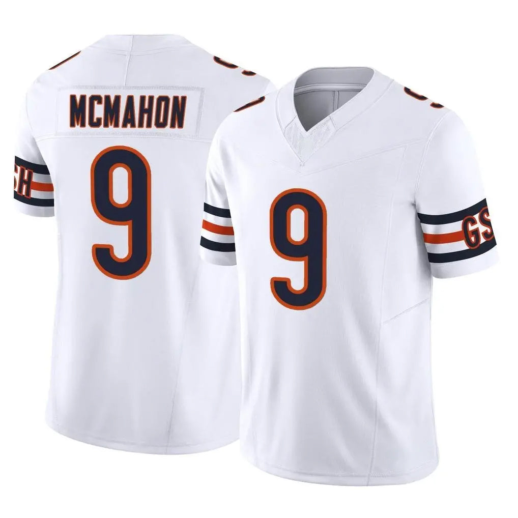Parkc C.Bears #9 Jim McMahon Player White Vapor F.U.S.E. Limited Home Game Stitched Jerseys
