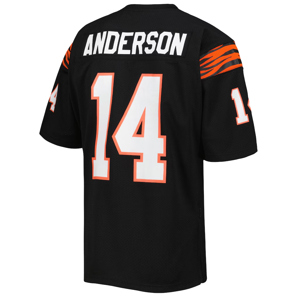 Parkc C.Bengals 1981 #14 Ken Anderson Mitchell & Ness Black Authentic Throwback Retired Player Jersey