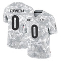 Parkc C.Bengals #0 DJ Turner II Player Arctic Camo Salute to Service Limited Stitched Jerseys